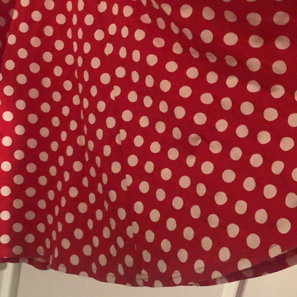 Red Polka Dot Reto 50's Rockabilly Dress - Picture 3 of 6